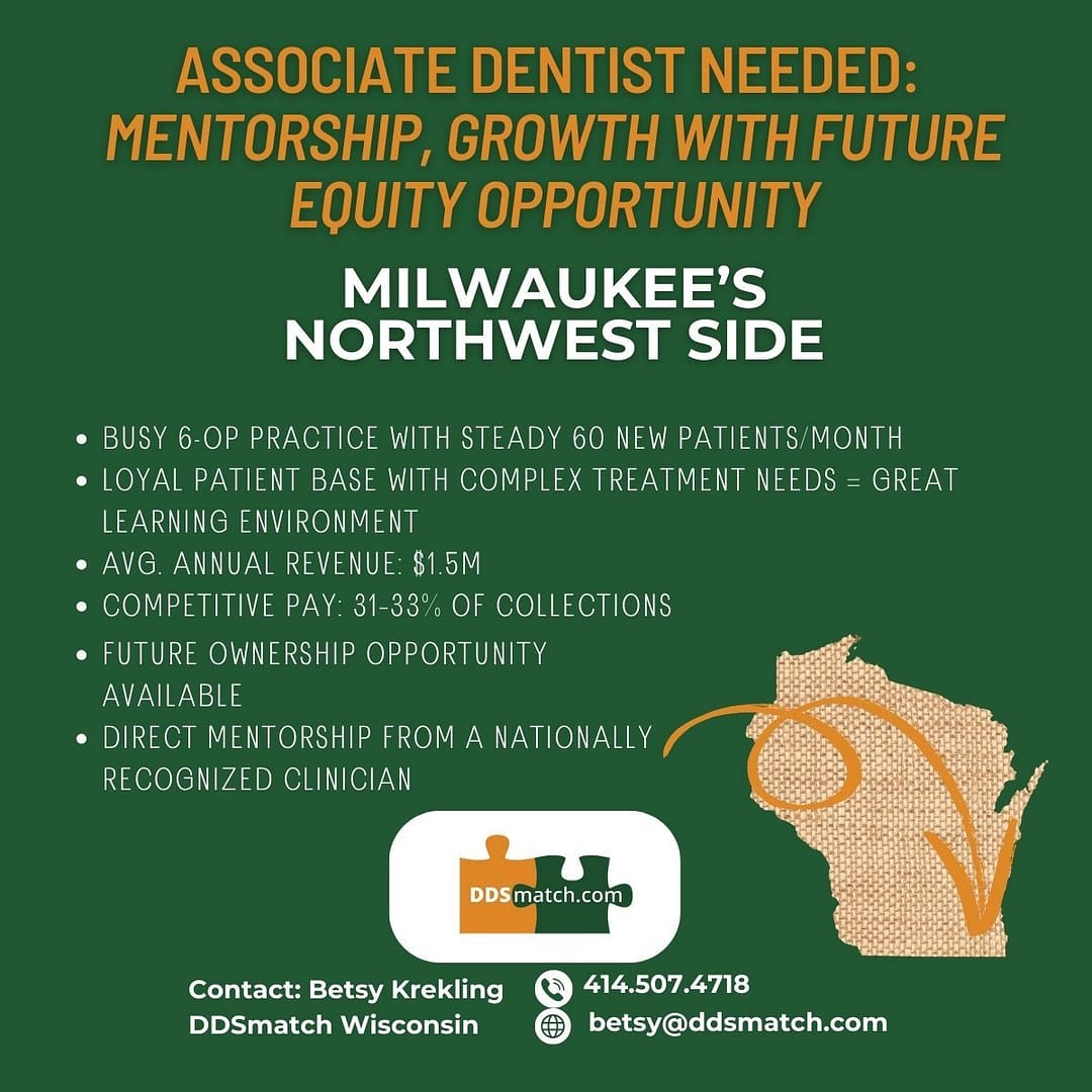 NW Milwaukee - General - Sale of Practice, Associateship — NW Milwaukee, WI